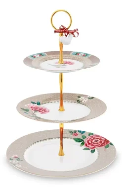 Blushing Birds Etagere 3 Ebenen Khaki