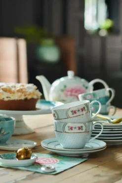 Blushing Birds Set/2 Cappuccino Tassen & Untertassen