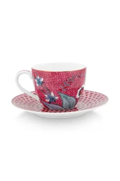 Flower Festival Set/2 Espresso Tasse & Undertasse Dunkel