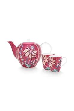 Flower Festival Tee Set/3 Gross Dunkel