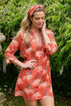 Kleid Flora Firenze Koralle