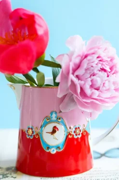 Love Birds Kanne Klein Rot/Rosa