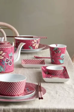 Oriental Flower Festival Set/4 Tassen Dunkel