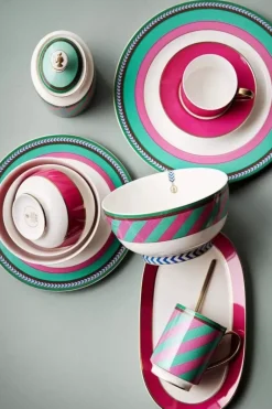 Pip Chique Stripes Schale Rosa/Grun 18Cm
