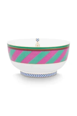 Pip Chique Stripes Schale Rosa/Grun 15.5Cm