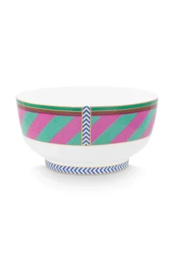 Pip Chique Stripes Schale Rosa/Grun 15.5Cm