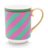 Pip Chique Stripes Tasse Gross Rosa/Grun 350Ml