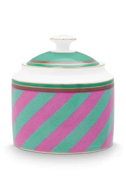 Pip Chique Stripes Zuckerdose Rosa/Grun