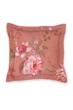 Quadratisches Zierkissen Tokyo Bouquet /Terra