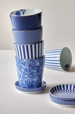 Royal Stripes Tasse Blumen & Teebeutelablage