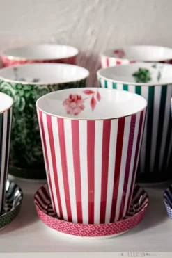 Royal Stripes Tasse & Teebeutelablage Dunkel