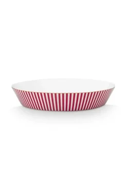 Royal Stripes Tiefer Teller Dunkelrosa 21.5Cm