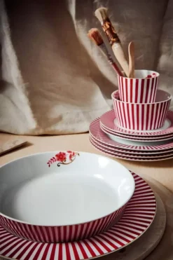 Royal Stripes Tiefer Teller Dunkelrosa 21.5Cm