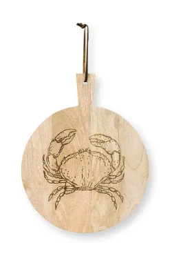 Runde Schale Holz Krabbe