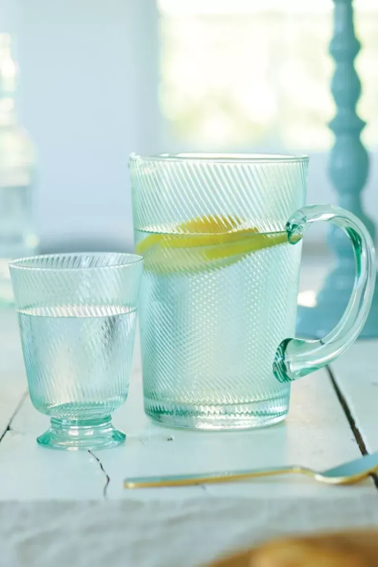 Wasserglas Twisted Blau