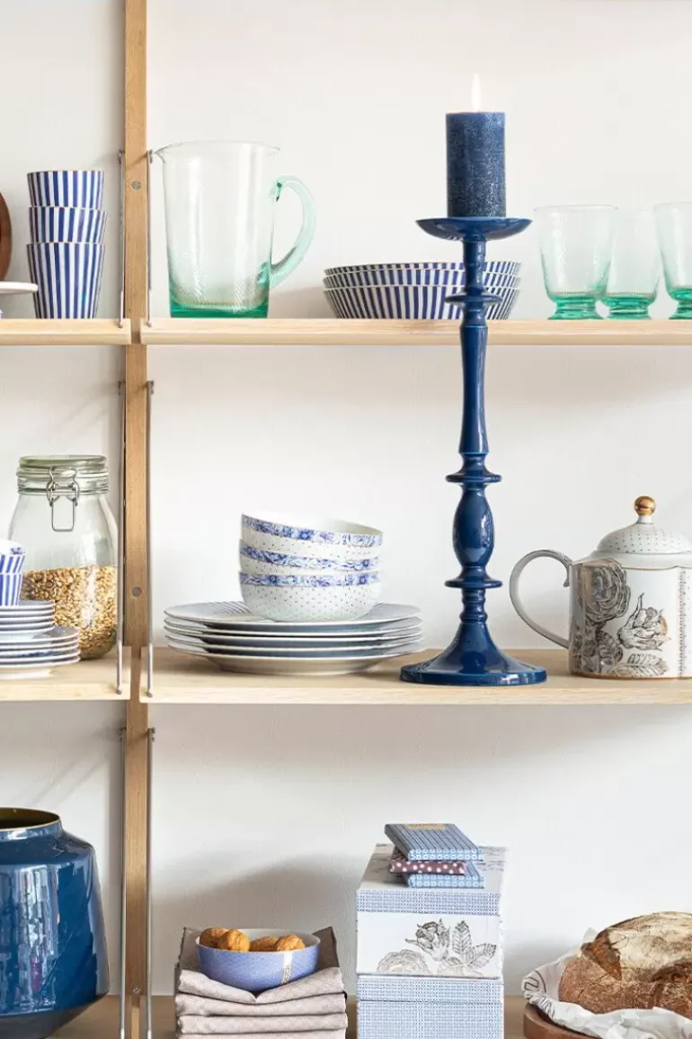 Wasserglas Twisted Blau