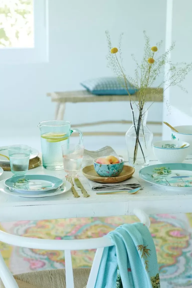 Wasserglas Twisted Blau