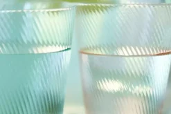 Wasserglas Twisted Blau