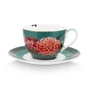 Winter Wonderland Cappuccino Tasse & Untertasse Grun